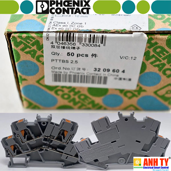 Cầu nối điện 2-tầng 2.5mm2 500V 22A Push-in Phoenix Contact PTTBS 2,5 - 3209604